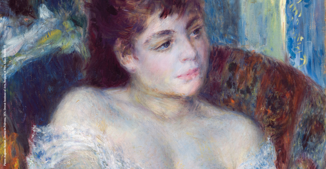 Pierre-Auguste Renoir, Donna in poltrona, 1874, olio su tela. Detroit Institute of Arts, Lascito di Mrs. Allan Shelden III, 1985.24