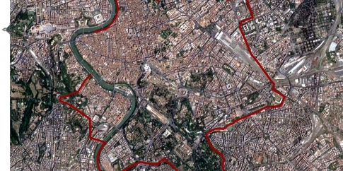Tracciato delle mura di Aureliano e di Onorio