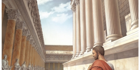 Veduta ricostruttiva del Foro di Augusto da est