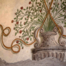 Un dettaglio degli affreschi della Casina del Cardinal Bessarione