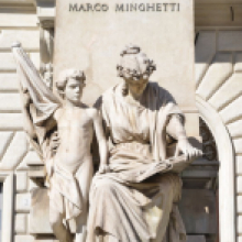 Politica che abbraccia amorevolmente il Popolo, simboleggiato da un fanciullo