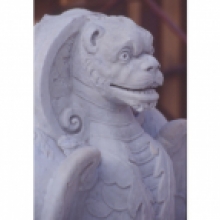 Particolare del retro di uno dei mascheroni